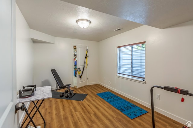 69 W 2200 S, Kaysville, UT 84037 - exercise area with wood finished floors and a textured ceiling