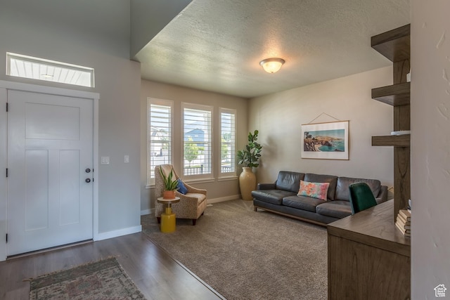 69 W 2200 S, Kaysville, UT 84037 - living room with a textured ceiling and wood finished floors