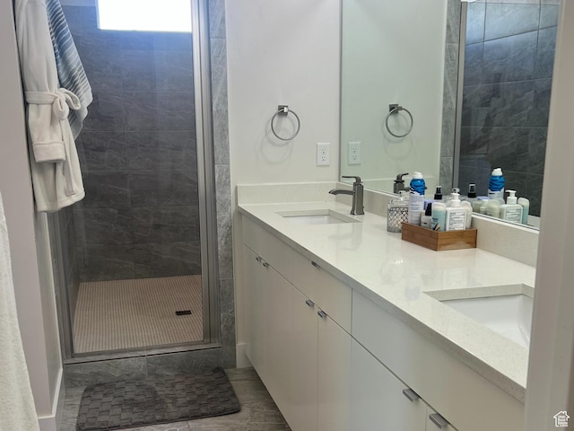 3589 S Xenon Dr W, West Valley City, UT 84119 - full bath with double vanity and a shower stall