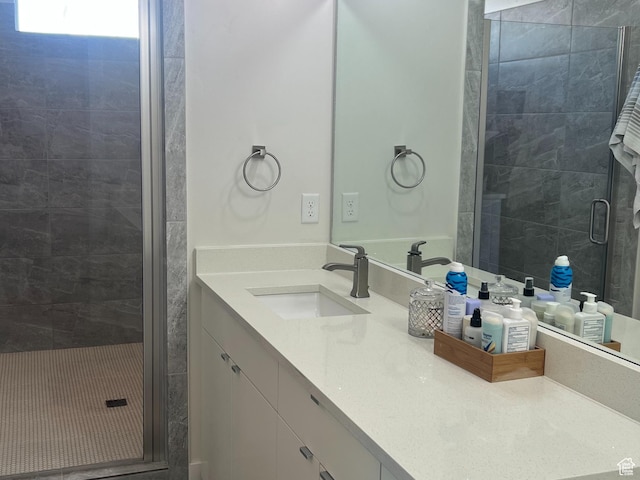 3589 S Xenon Dr W, West Valley City, UT 84119 - full bathroom featuring a stall shower and vanity