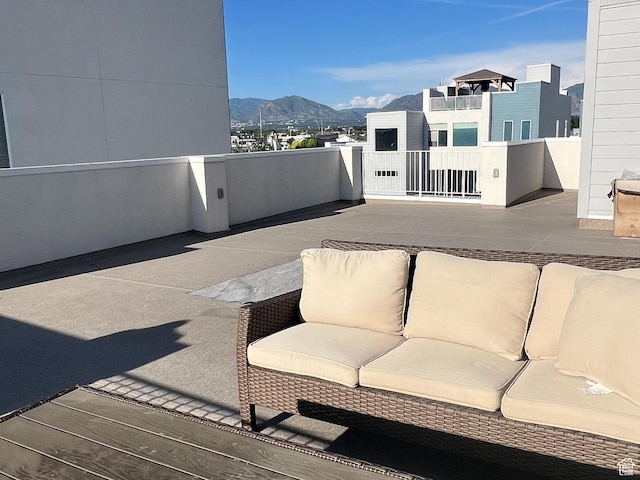 3589 S Xenon Dr W, West Valley City, UT 84119 - view of patio featuring a mountain view