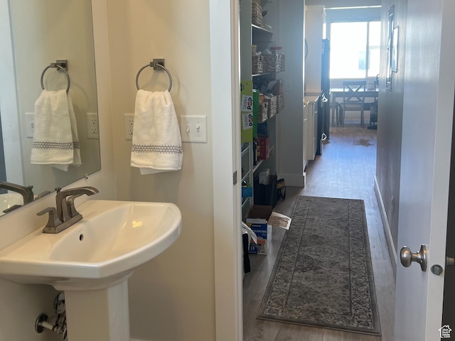 3589 S Xenon Dr W, West Valley City, UT 84119 - bathroom with wood finished floors