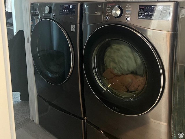 3589 S Xenon Dr W, West Valley City, UT 84119 - washroom with separate washer and dryer