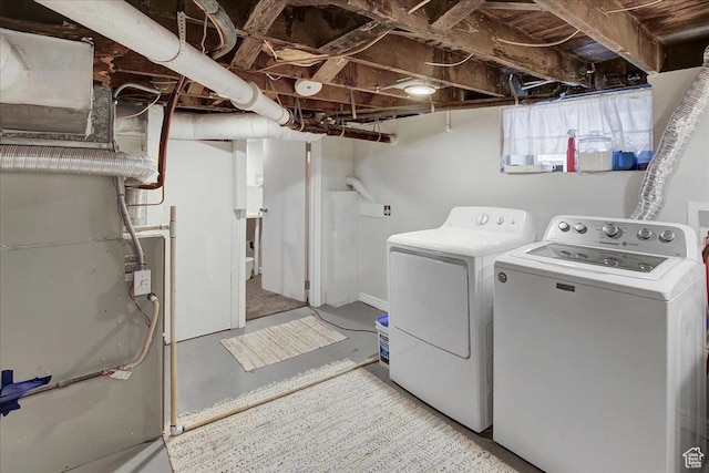 3241 Grant Ave, Ogden, UT 84401 - washroom featuring washer and clothes dryer and heating unit