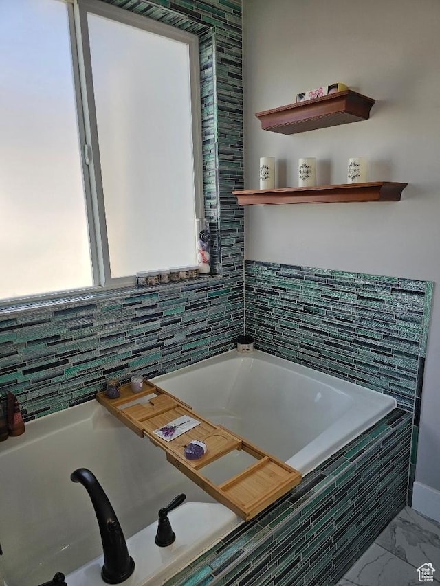 826 S 300 W, Vernal, UT 84078 - bathroom with a bath and marble finish floors