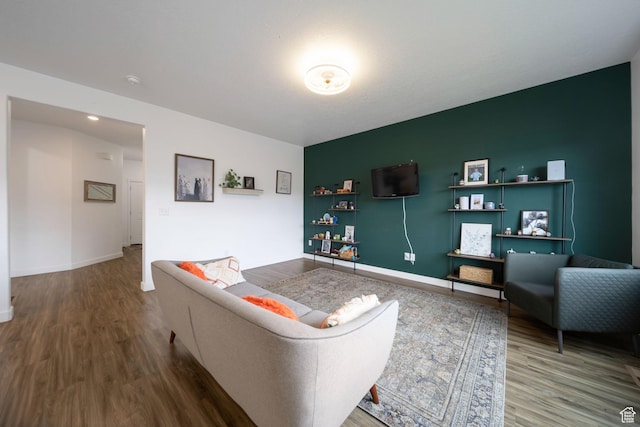 14837 S Messi St, Herriman, UT 84096 - living room featuring wood finished floors