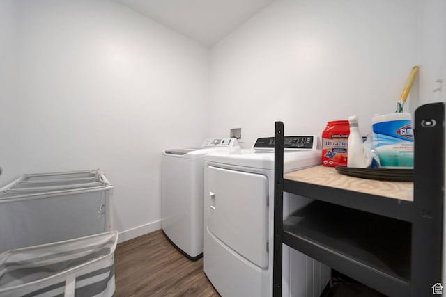 14837 S Messi St, Herriman, UT 84096 - laundry area with washer and clothes dryer and wood finished floors