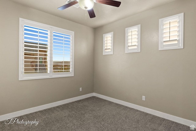 2762 E Hazel Dr, St George, UT 84790 - carpeted empty room featuring a ceiling fan and baseboards