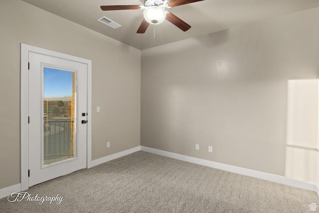 2762 E Hazel Dr, St George, UT 84790 - carpeted spare room featuring ceiling fan and baseboards