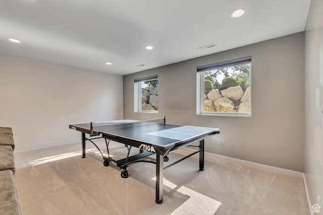 22 S Sunwood Ln, Sandy, UT 84092 - game room with carpet floors and recessed lighting
