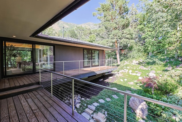 4352 S Zarahemla Dr, Salt Lake City, UT 84124 - wooden terrace featuring a mountain view