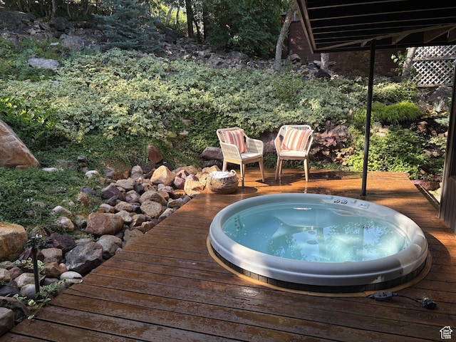 4352 S Zarahemla Dr, Salt Lake City, UT 84124 - view of swimming pool with a deck