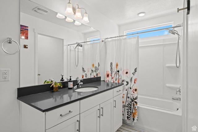 1017 S Red Cliff Dr, Santaquin, UT 84655 - full bathroom with vanity and shower / bath combination with curtain