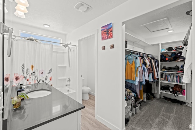 1017 S Red Cliff Dr, Santaquin, UT 84655 - spacious closet with attic access and wood finished floors
