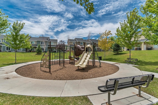 11874 S Rushmore Park Ln W, Herriman, UT 84096 - community playground featuring a residential view and a lawn