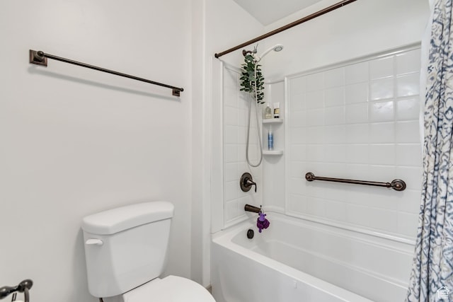 11874 S Rushmore Park Ln W, Herriman, UT 84096 - bathroom featuring shower / bathtub combination with curtain and toilet