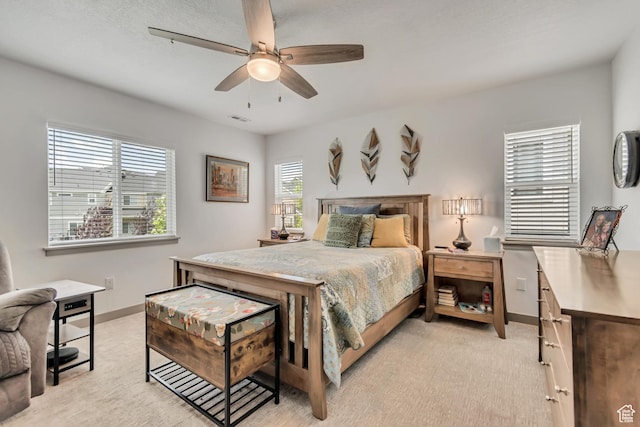 11874 S Rushmore Park Ln W, Herriman, UT 84096 - bedroom featuring light carpet and a ceiling fan