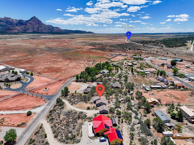 1387 N Mount Zion Dr, Apple Valley, UT 84737 - aerial view of sparsely populated area featuring mountains and a desert landscape