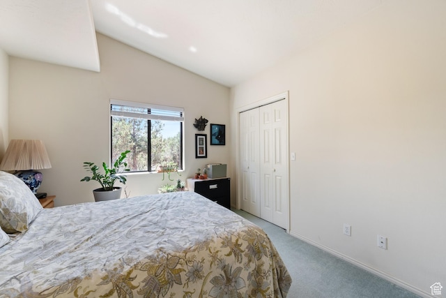 1387 N Mount Zion Dr, Apple Valley, UT 84737 - carpeted bedroom with lofted ceiling and a closet