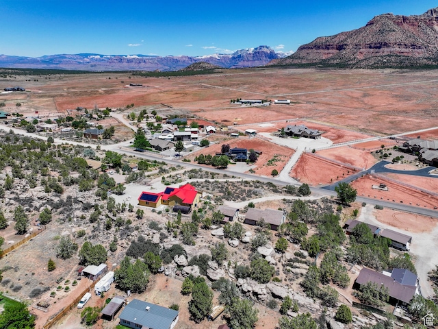 1387 N Mount Zion Dr, Apple Valley, UT 84737 - aerial view of property's location with a mountainous background