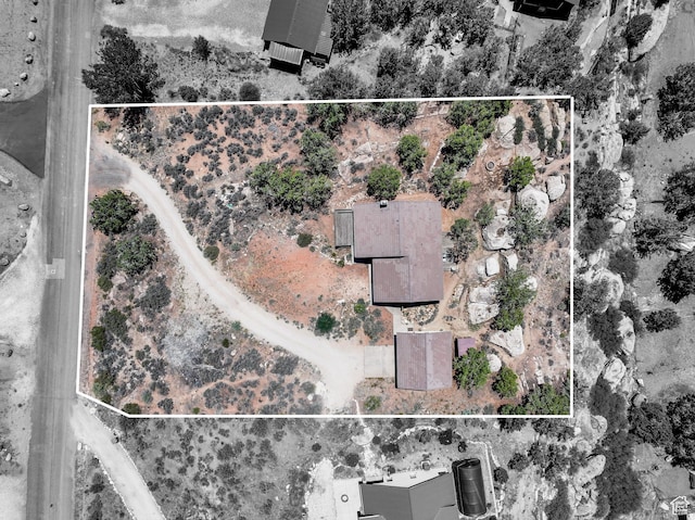 1387 N Mount Zion Dr, Apple Valley, UT 84737 - aerial view of property's location featuring property parcel outlined