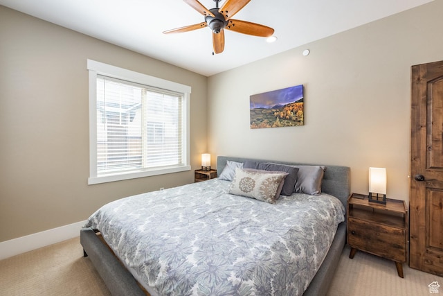 13602 N Hillclimb Ln, Kamas, UT 84036 - bedroom with light carpet and a ceiling fan