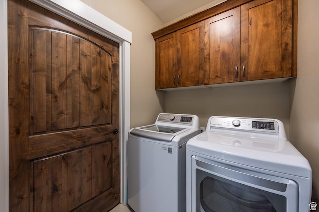 13602 N Hillclimb Ln, Kamas, UT 84036 - washroom with washer and clothes dryer and cabinet space