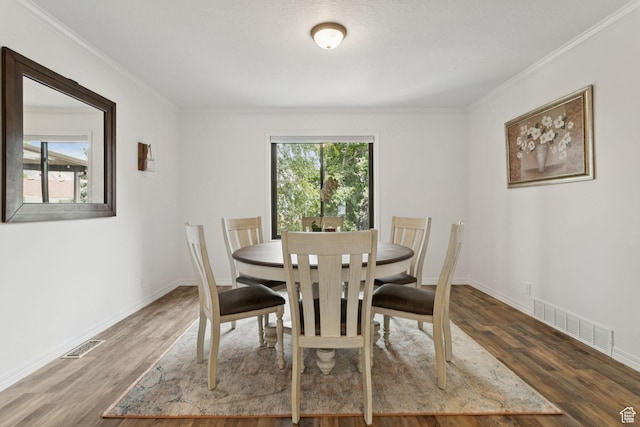 2255 E Camino Way Way S, Cottonwood Heights, UT 84121 - dining area featuring wood finished floors and ornamental molding