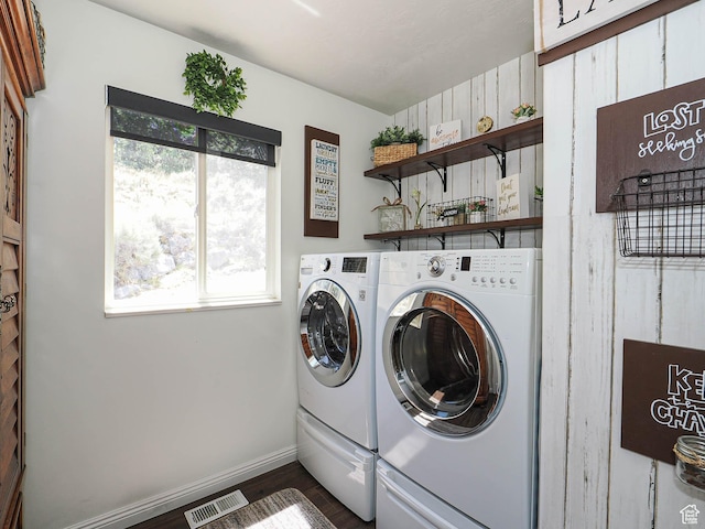 1152 E Gavin Cir, Draper, UT 84020 - laundry room with separate washer and dryer and dark wood-style floors