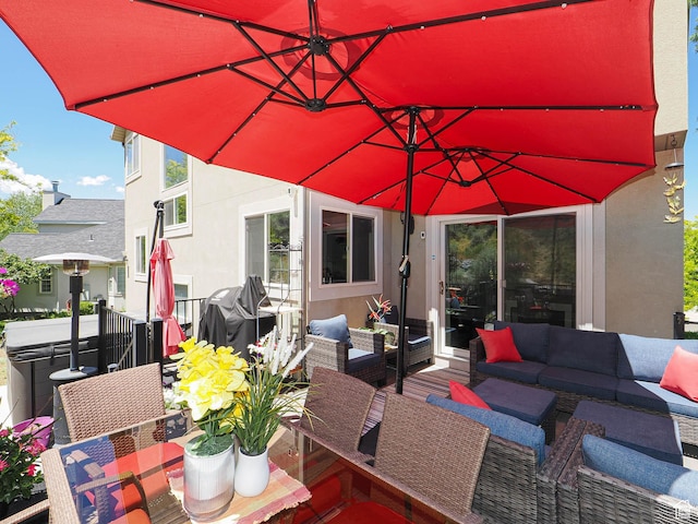 1152 E Gavin Cir, Draper, UT 84020 - view of patio with an outdoor hangout area and grilling area