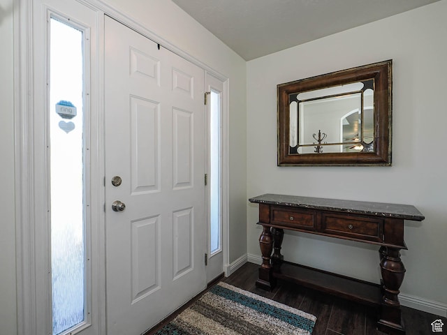 1152 E Gavin Cir, Draper, UT 84020 - entrance foyer with baseboards and dark wood-style flooring