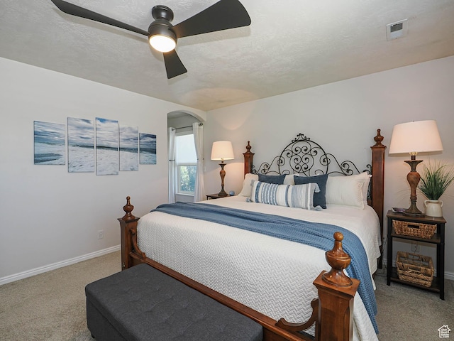 1152 E Gavin Cir, Draper, UT 84020 - bedroom featuring carpet flooring, a ceiling fan, and a textured ceiling