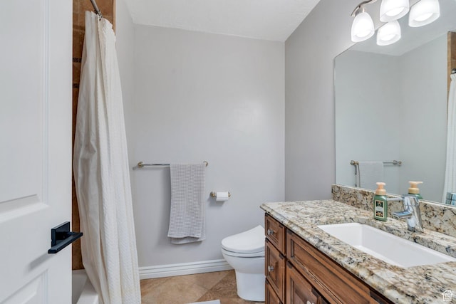 421 S 1400 E, Fruit Heights, UT 84037 - bathroom featuring vanity, curtained shower, tile patterned floors, and a chandelier