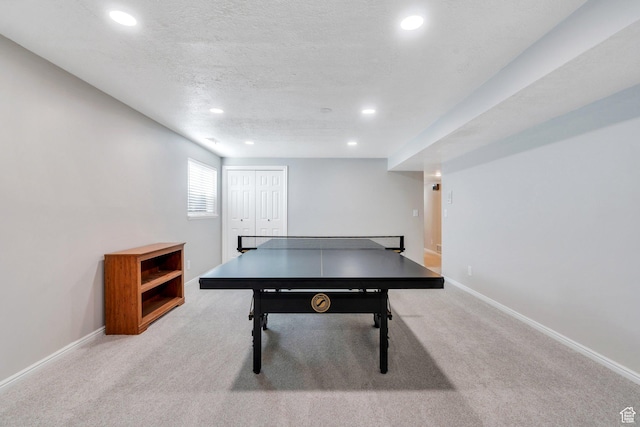 421 S 1400 E, Fruit Heights, UT 84037 - rec room with recessed lighting, carpet flooring, and a textured ceiling