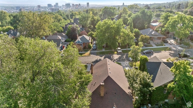 168 N T St E, Salt Lake City, UT 84103 - aerial view of property and surrounding area with nearby suburban area