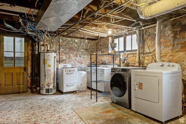168 N T St E, Salt Lake City, UT 84103 - below grade area with washer and dryer and gas water heater