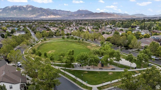 4988 W Currant Dr, South Jordan, UT 84009 - aerial overview of property's location featuring nearby suburban area and mountains