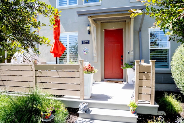 6122 W Lake Ave S, South Jordan, UT 84009 - property entrance featuring stucco siding