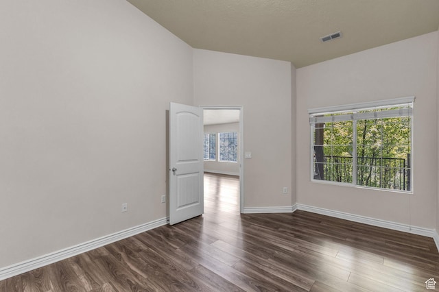 1195 W Dallin Dr Unit 304, Pleasant Grove, UT 84062 - empty room with dark wood-style floors and lofted ceiling