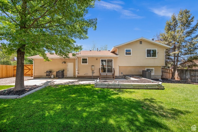 1609 E Sego Lily Dr, Sandy, UT 84092 - rear view of property with a fenced backyard, a patio area, and a gate