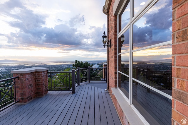 1781 Lorien Dr, Bountiful, UT 84010 - view of deck at dusk