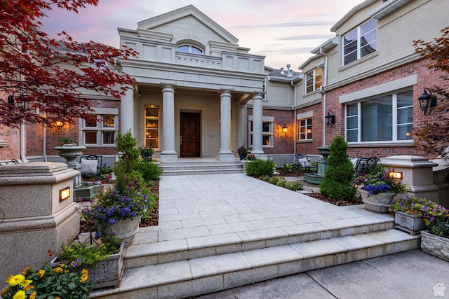1781 Lorien Dr, Bountiful, UT 84010 - view of exterior entry at dusk