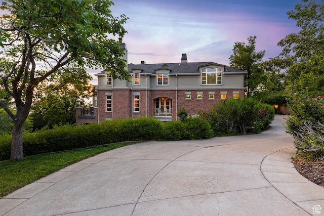 1781 Lorien Dr, Bountiful, UT 84010 - french provincial home with brick siding and a chimney