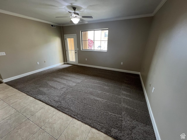 982 W 960 N Unit 101, Orem, UT 84057 - carpeted empty room with a ceiling fan and crown molding