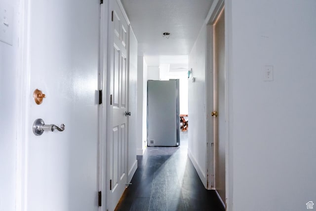 663 N 550 W, Orem, UT 84057 - hall with baseboards and dark wood-style floors