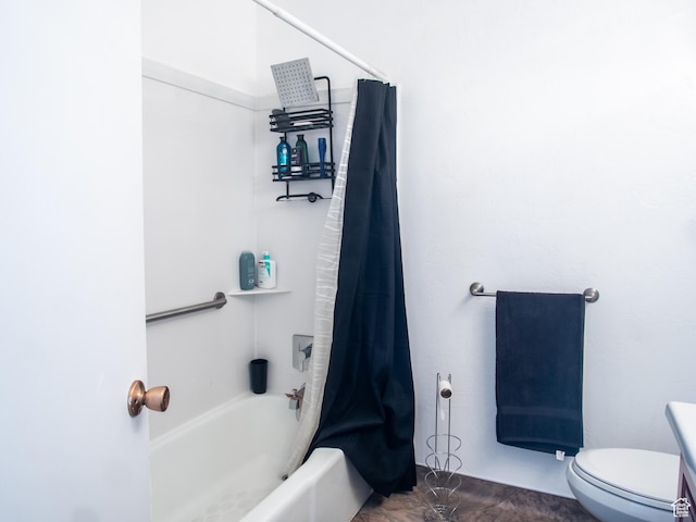663 N 550 W, Orem, UT 84057 - bathroom featuring toilet and shower / bath combo with shower curtain
