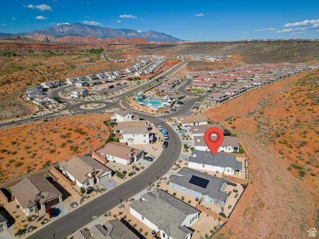 974 N Pleasant Valley Ln, Washington, UT 84780 - aerial overview of property's location featuring mountains and nearby suburban area