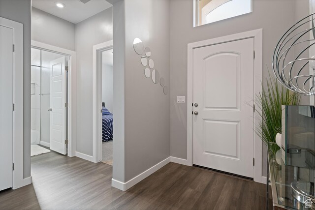 974 N Pleasant Valley Ln, Washington, UT 84780 - entrance foyer with dark wood-type flooring and baseboards