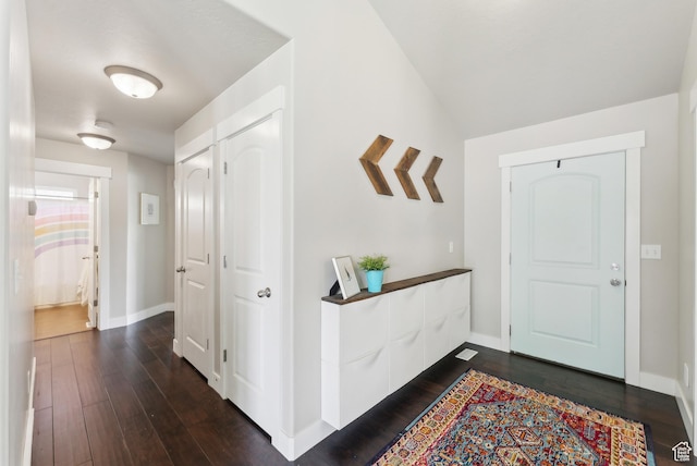 631 S Falkirk Rd, Heber City, UT 84032 - foyer with dark wood-style flooring and baseboards