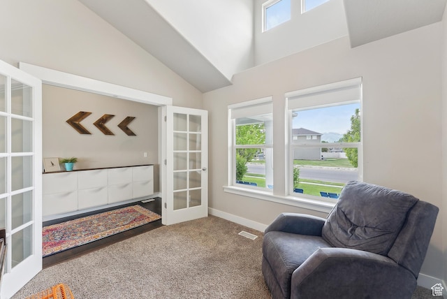 631 S Falkirk Rd, Heber City, UT 84032 - sitting room featuring carpet floors and french doors
